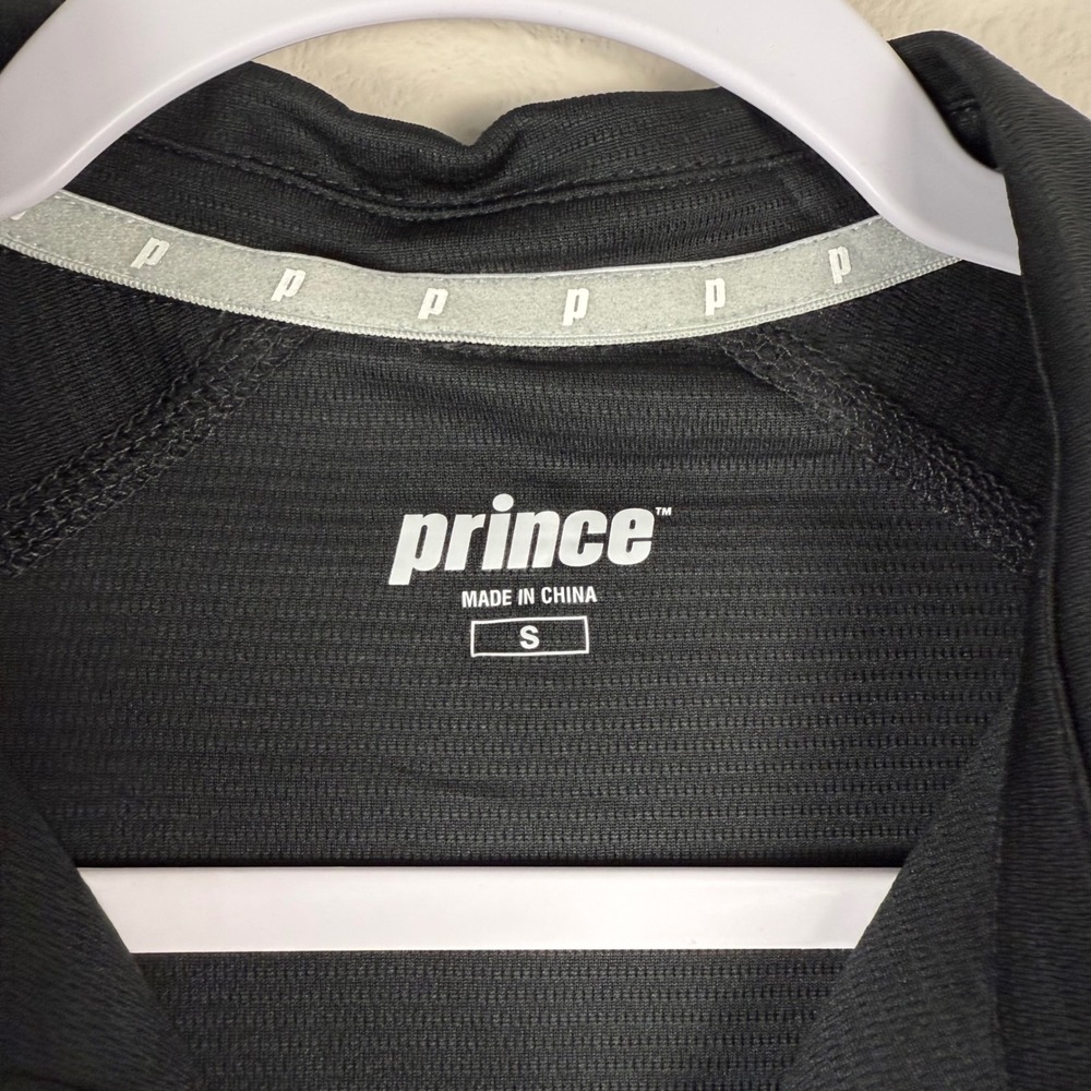 NWT Prince Mens Black Tennis Apparel Match Polo Shirt Size Small UPF MPT11021 - Picture 3 of 9